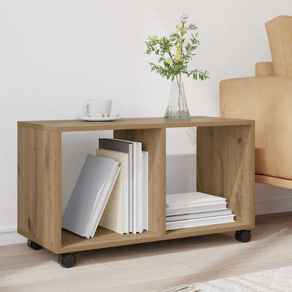 vidaXL Rolling Cabinet Artisian Oak 72x33x42,5 cm Engineered Wood