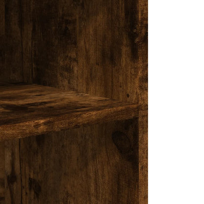 vidaXL Side Table with Wheels Smoked Oak 55x60x78 cm Engineered Wood