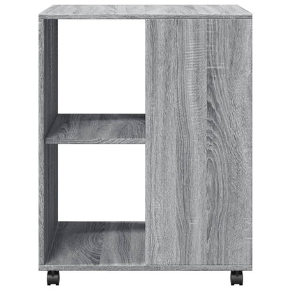 vidaXL Side Table with Wheels Grey Sonoma 55x60x78 cm Engineered Wood