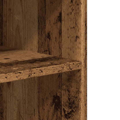 vidaXL Side Table with Wheels Old Wood 55x60x78 cm Engineered Wood