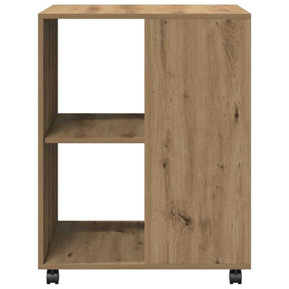 vidaXL Side Table with Wheels Artisian Oak 55x60x78 cm Engineered Wood