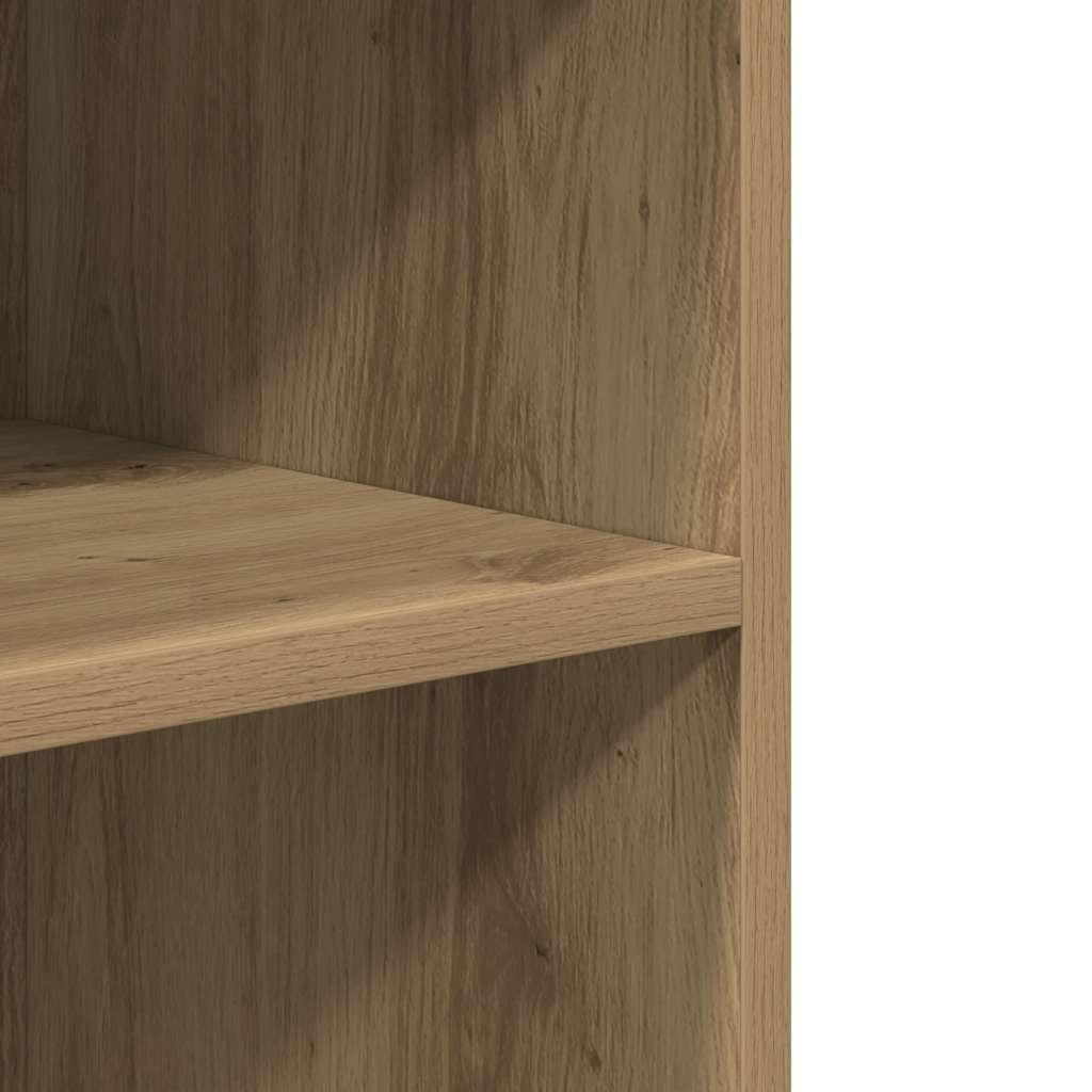 vidaXL Side Table with Wheels Artisian Oak 55x60x78 cm Engineered Wood