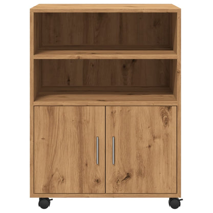 vidaXL Rolling Cabinet Artisian Oak 60x48x81 cm Engineered Wood