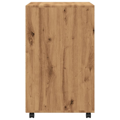 vidaXL Rolling Cabinet Artisian Oak 60x48x81 cm Engineered Wood