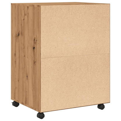 vidaXL Rolling Cabinet Artisian Oak 60x48x81 cm Engineered Wood