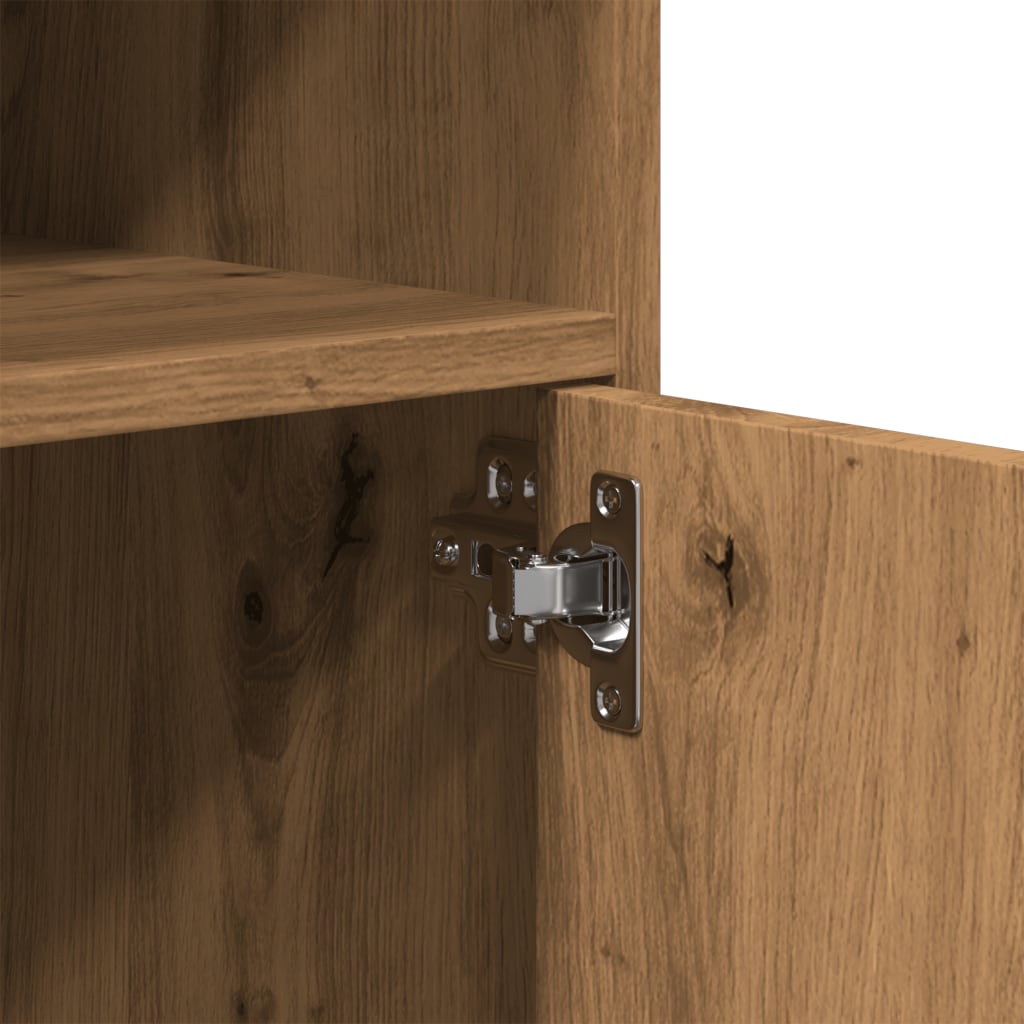 vidaXL Rolling Cabinet Artisian Oak 60x48x81 cm Engineered Wood