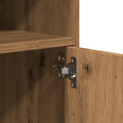 vidaXL Rolling Cabinet Artisian Oak 60x48x81 cm Engineered Wood