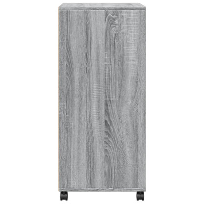 vidaXL Rolling Cabinet Grey sonoma 55x40x91 cm Engineered Wood
