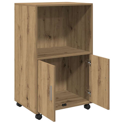vidaXL Rolling Cabinet Artisian Oak 55x40x91 cm Engineered Wood