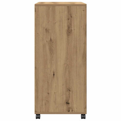 vidaXL Rolling Cabinet Artisian Oak 55x40x91 cm Engineered Wood