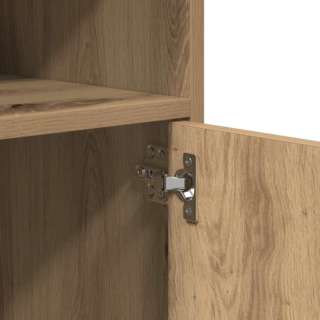 vidaXL Rolling Cabinet Artisian Oak 55x40x91 cm Engineered Wood