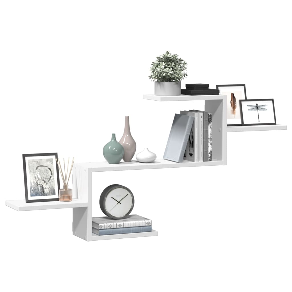 vidaXL Wall Shelf White 104x15x49 cm Engineered Wood