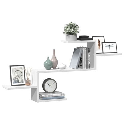 vidaXL Wall Shelf White 104x15x49 cm Engineered Wood