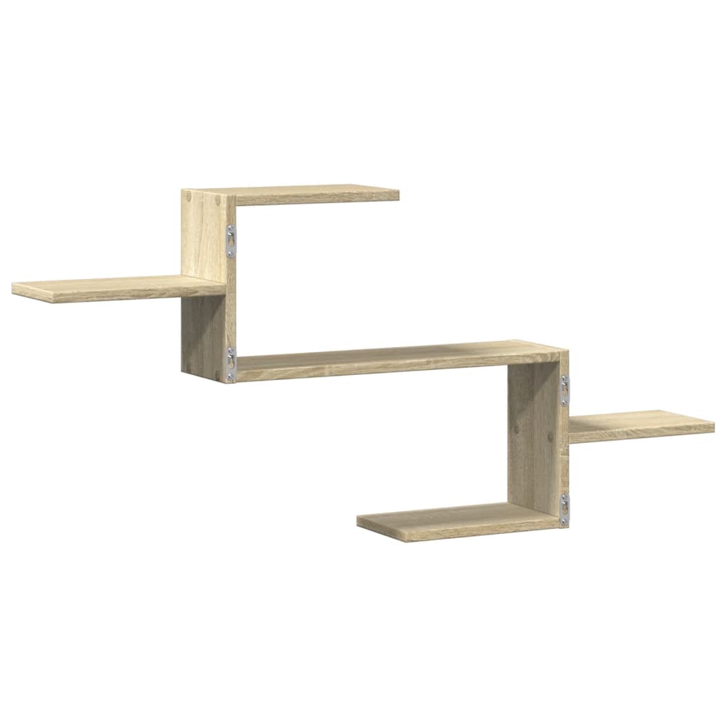 vidaXL Wall Shelf Sonoma Oak 104x15x49 cm Engineered Wood