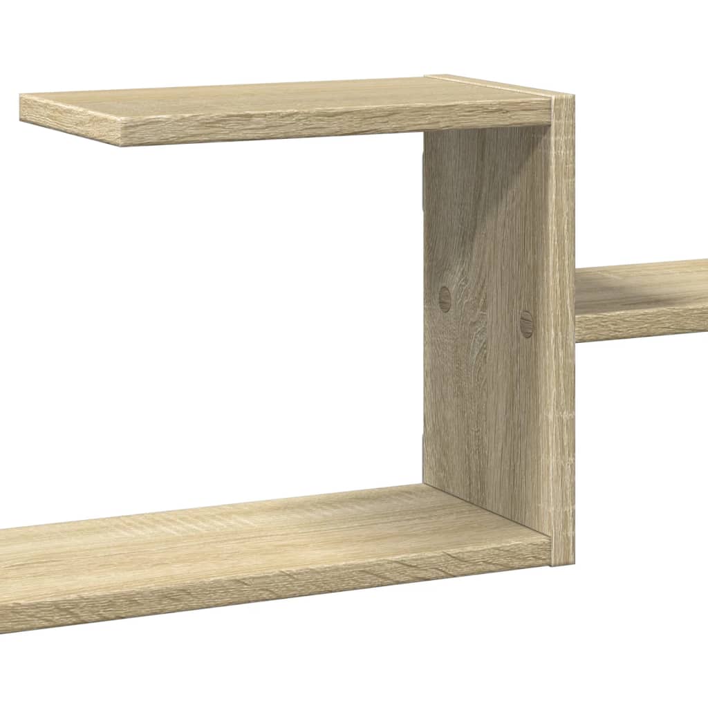 vidaXL Wall Shelf Sonoma Oak 104x15x49 cm Engineered Wood