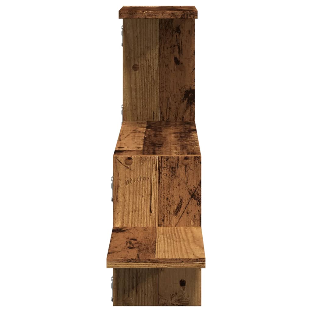 vidaXL Wall Shelf Old Wood 104x15x49 cm Engineered Wood