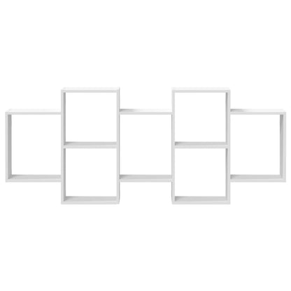vidaXL Wall Shelf White 159x18x65 cm Engineered Wood