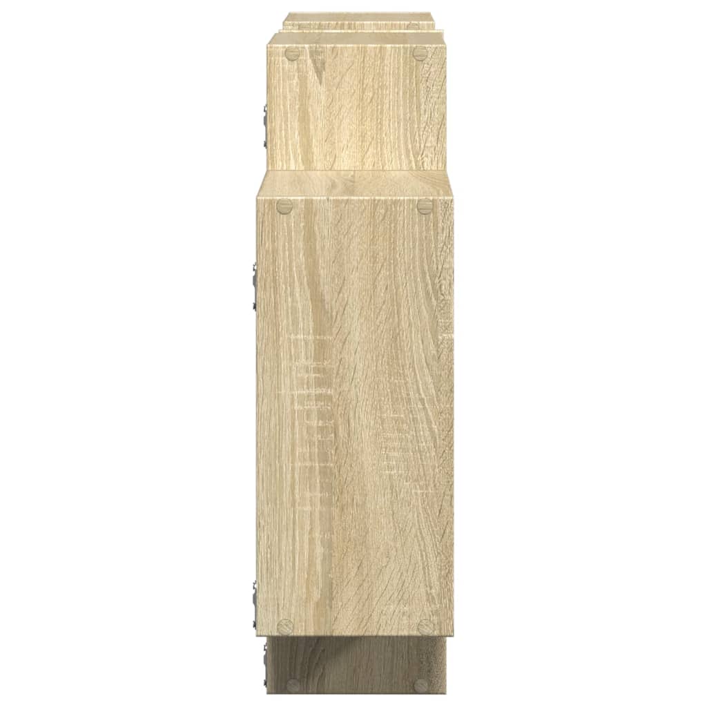 vidaXL Wall Shelf Sonoma Oak 159x18x65 cm Engineered Wood