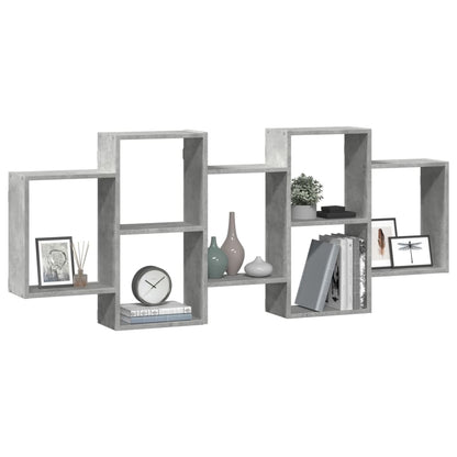 vidaXL Wall Shelf Concrete Grey 159x18x65 cm Engineered Wood