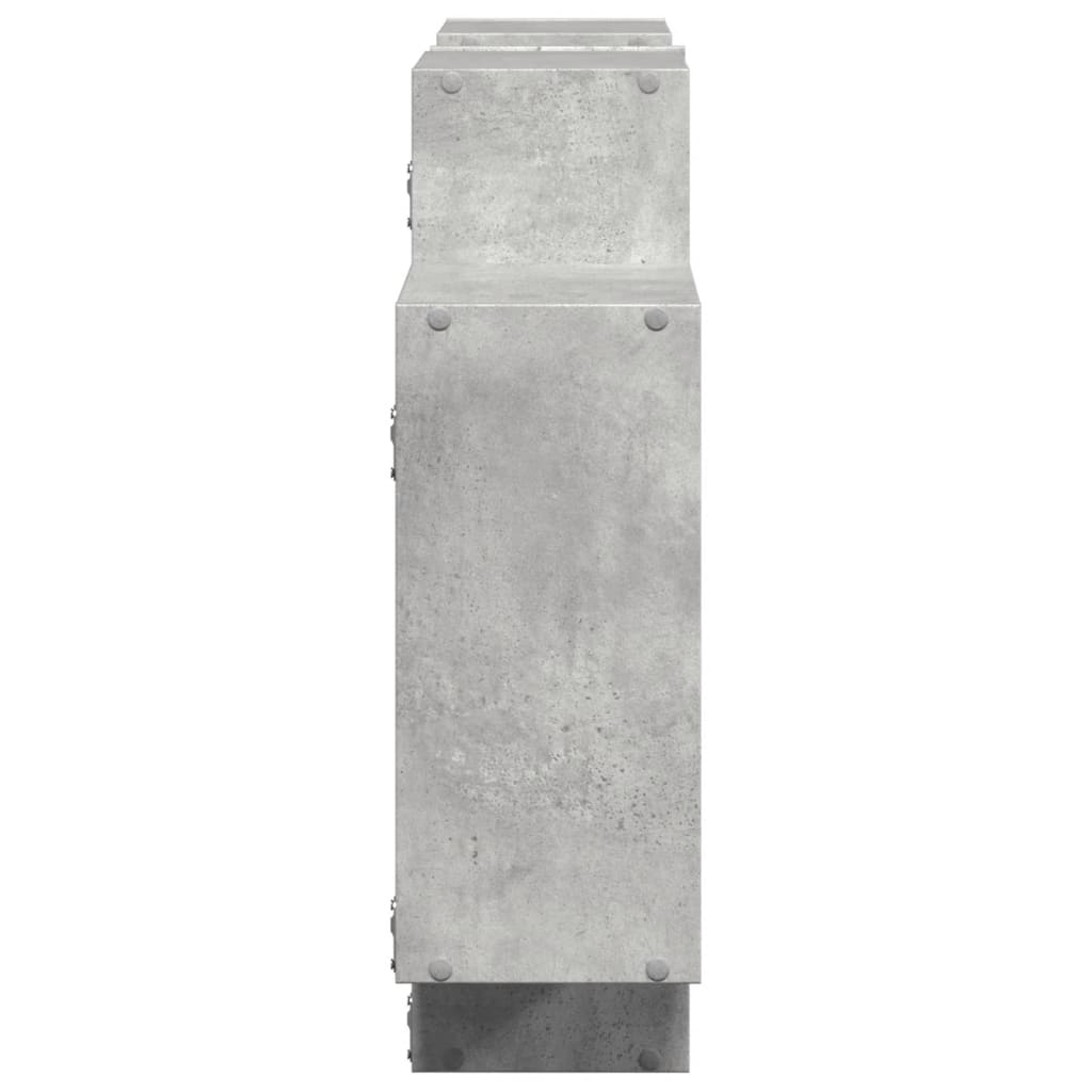vidaXL Wall Shelf Concrete Grey 159x18x65 cm Engineered Wood