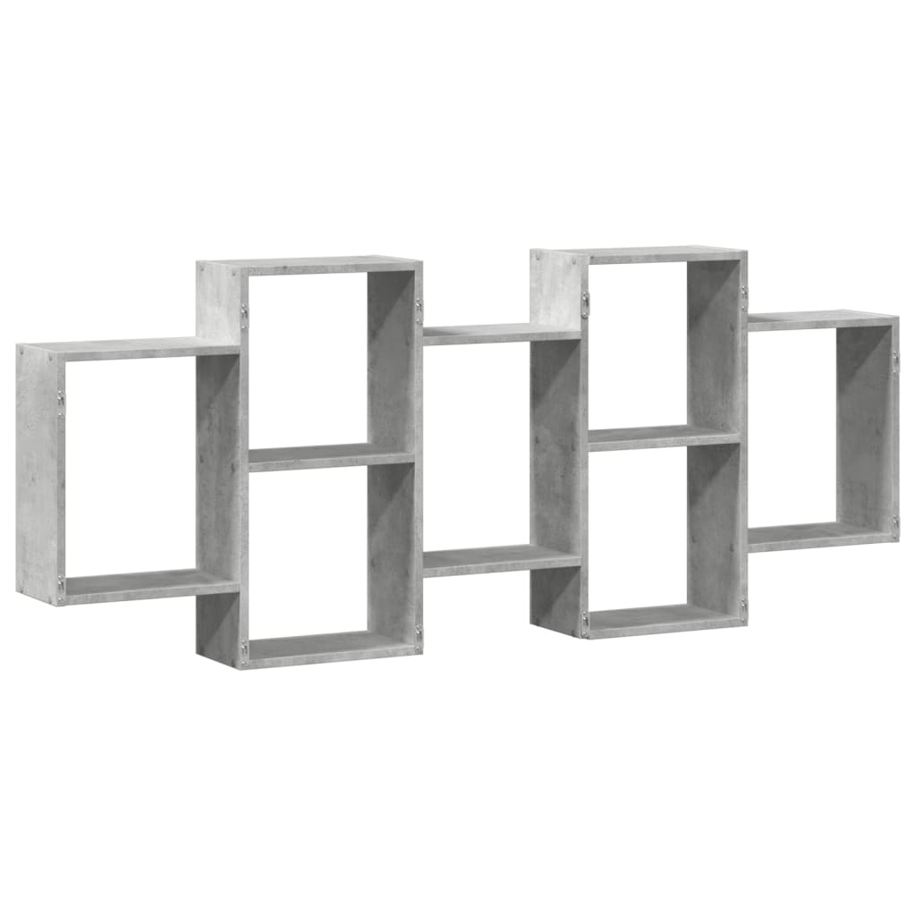 vidaXL Wall Shelf Concrete Grey 159x18x65 cm Engineered Wood