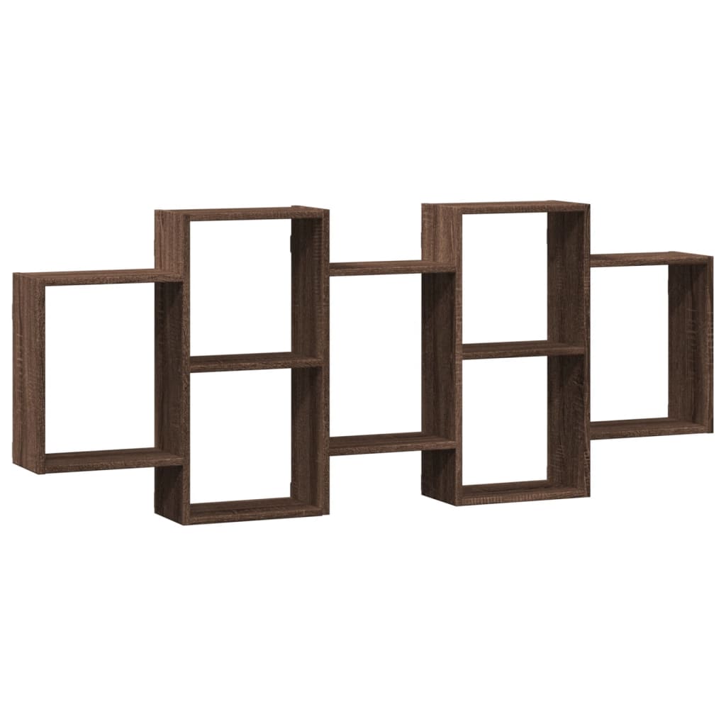 vidaXL Wall Shelf Brown Oak 159x18x65 cm Engineered Wood