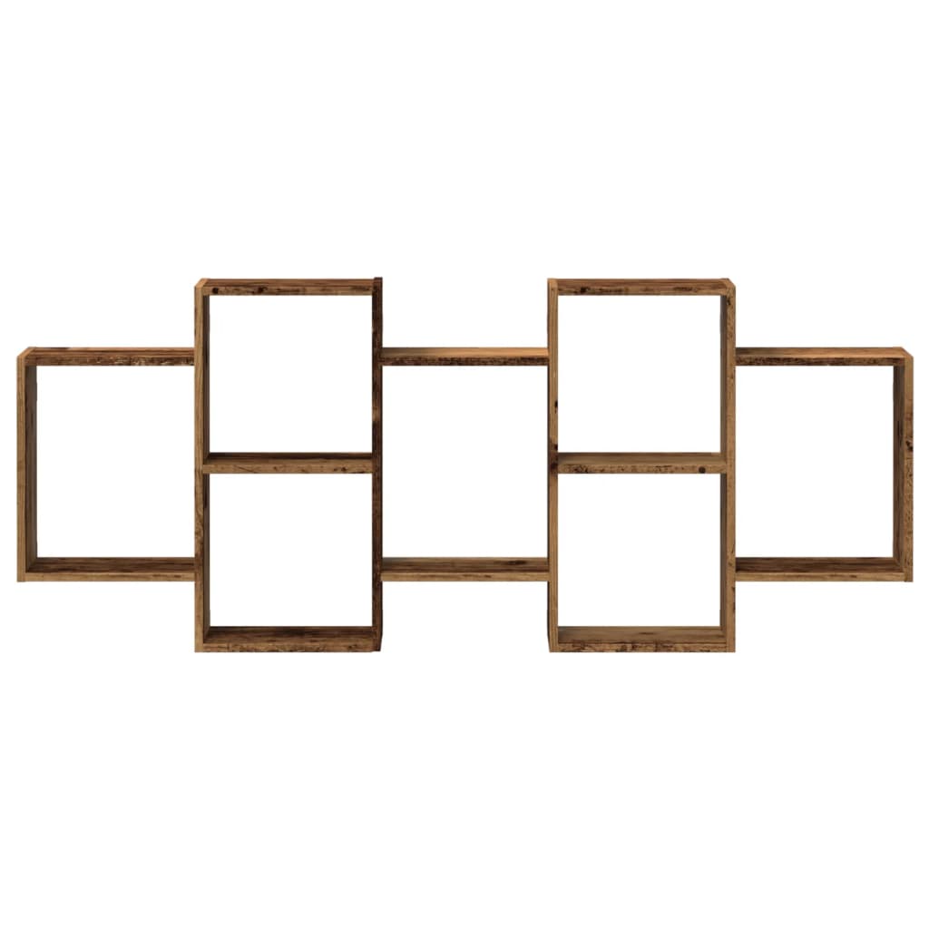 vidaXL Wall Shelf Old Wood 159x18x65 cm Engineered Wood