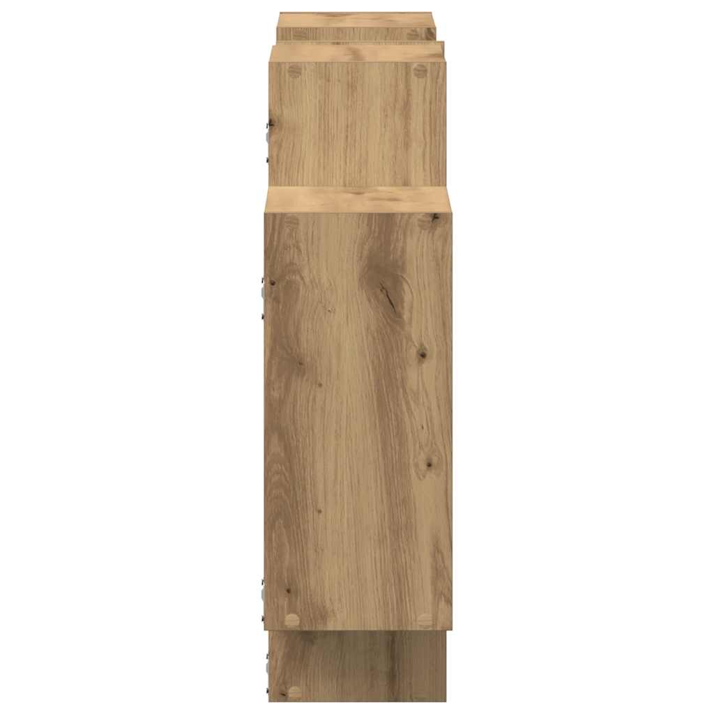 vidaXL Wall Shelf Artisian Oak 159x18x65 cm Engineered Wood