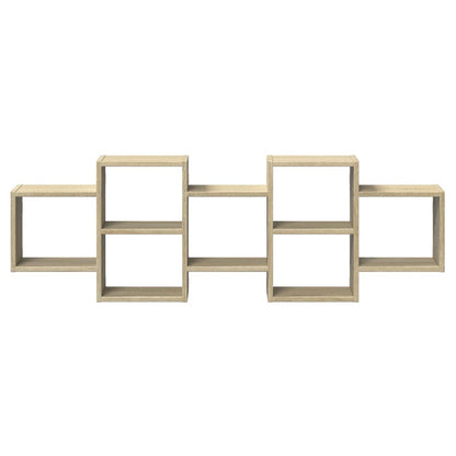 vidaXL Wall Shelf Sonoma Oak 129x18x42 cm Engineered Wood