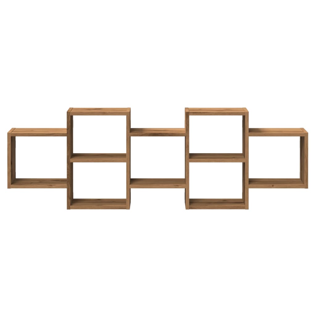 vidaXL Wall Shelf Artisian Oak 129x18x42 cm Engineered Wood