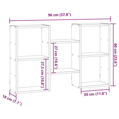 vidaXL Wall Shelf Artisian Oak 96x18x60 cm Engineered Wood