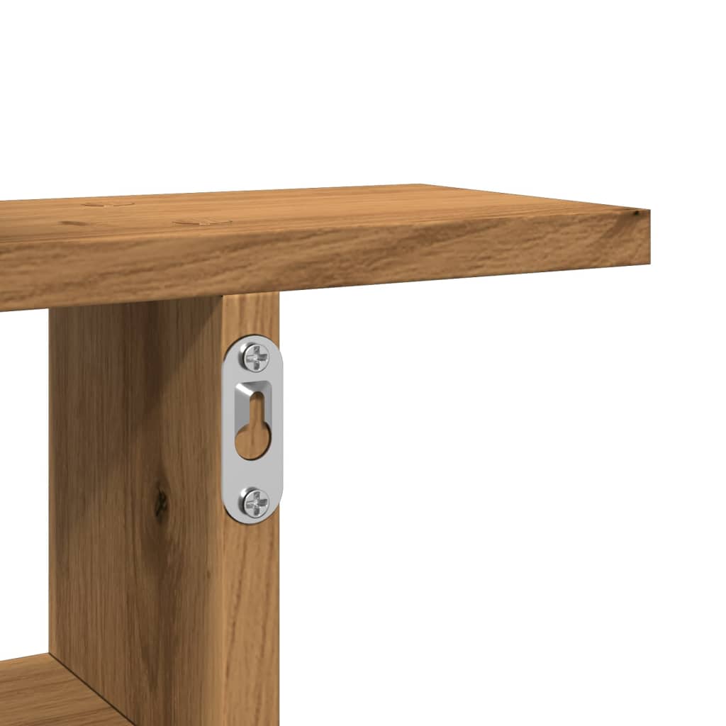 vidaXL Wall Shelves 2 pcs Artisian Oak 38x12x38 cm Engineered Wood