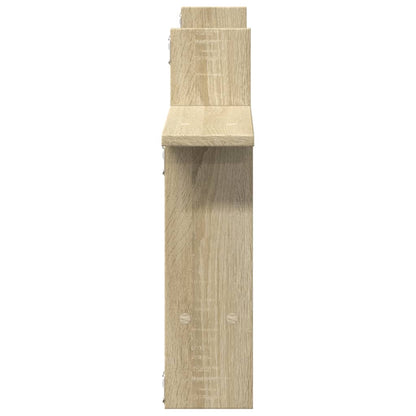 vidaXL Wall Shelves 2 pcs Sonoma Oak 50x12x50 cm Engineered Wood