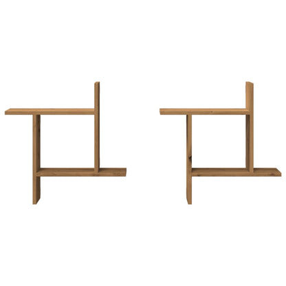 vidaXL Wall Shelves 2 pcs Artisian Oak 50x12x50 cm Engineered Wood