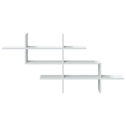 vidaXL Wall Shelf White 124.5x18x60.5 cm Engineered Wood