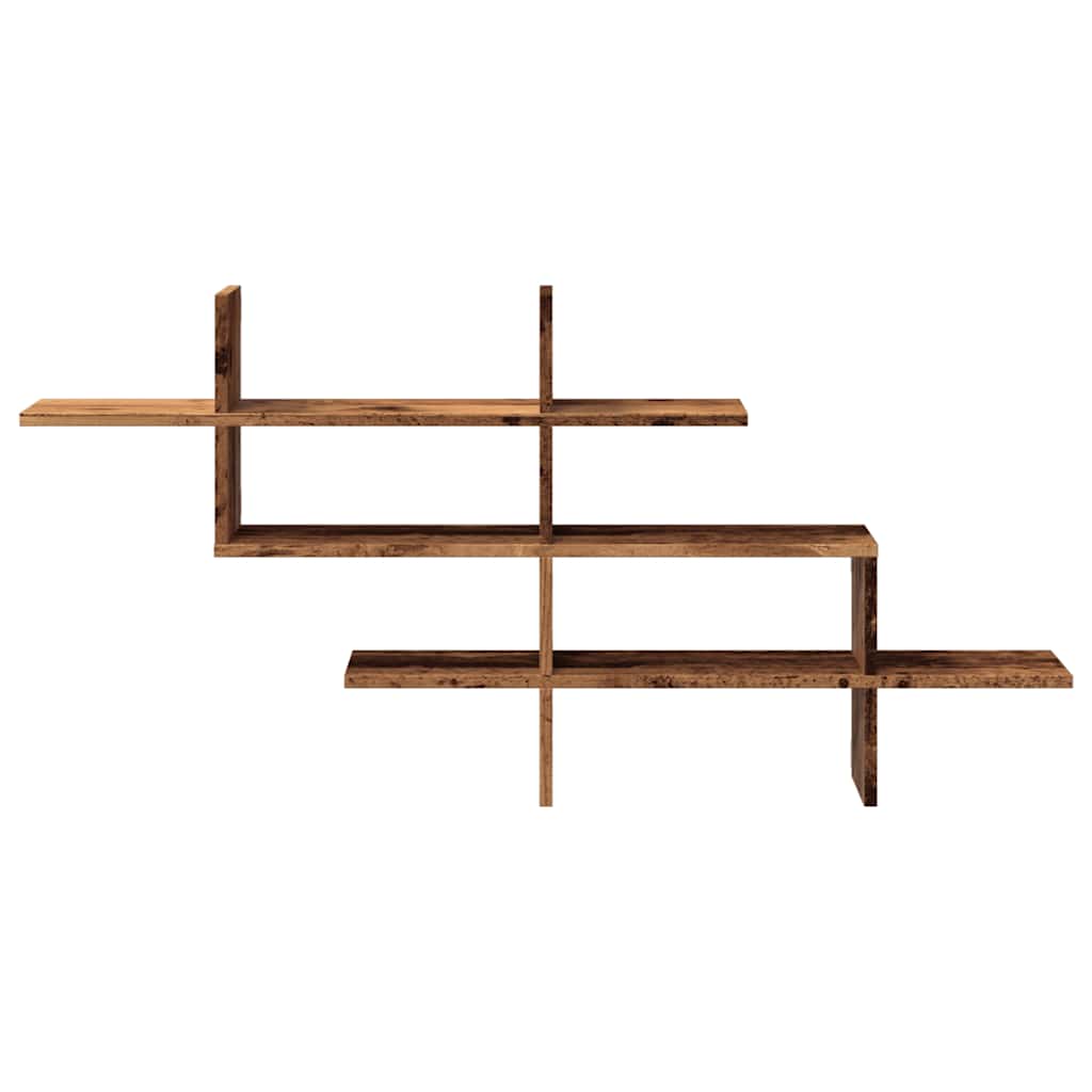 vidaXL Wall Shelf Old Wood 124.5x18x60.5 cm Engineered Wood
