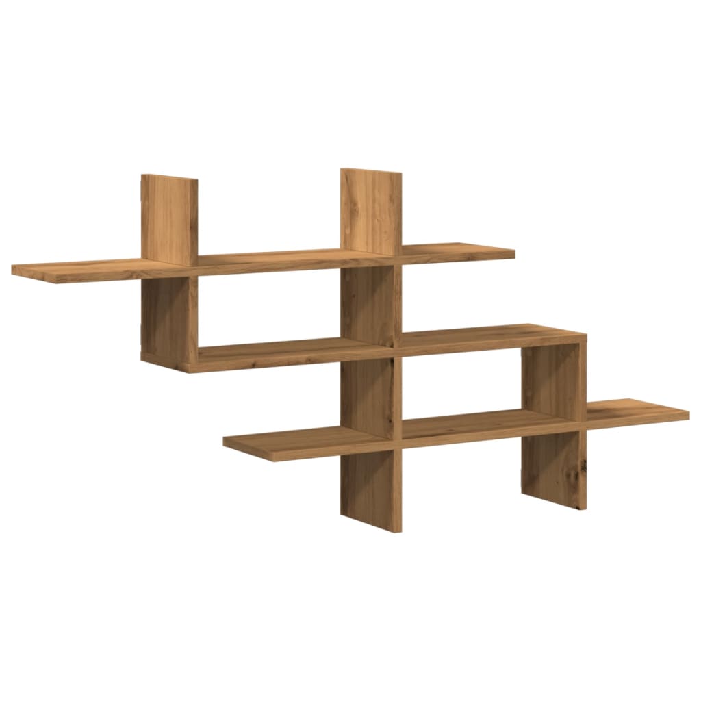 vidaXL Wall Shelf Artisian Oak 124.5x18x60.5 cm Engineered Wood