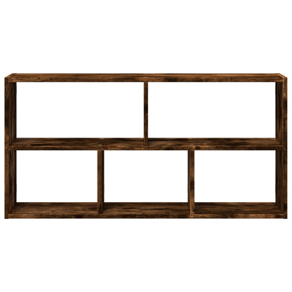vidaXL Wall Shelf Smoked Oak 100x25x50 cm Engineered Wood