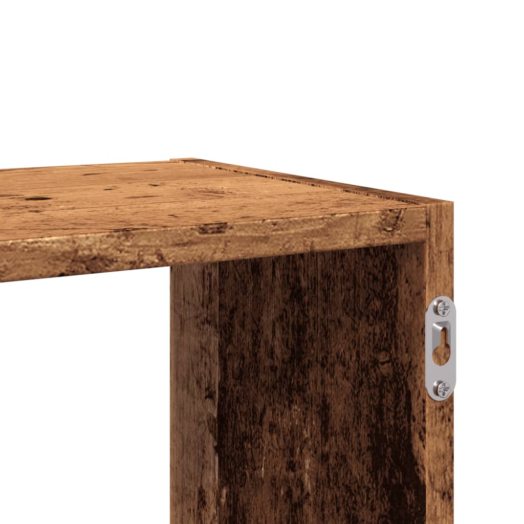 vidaXL Wall Shelf Old Wood 100x25x50 cm Engineered Wood