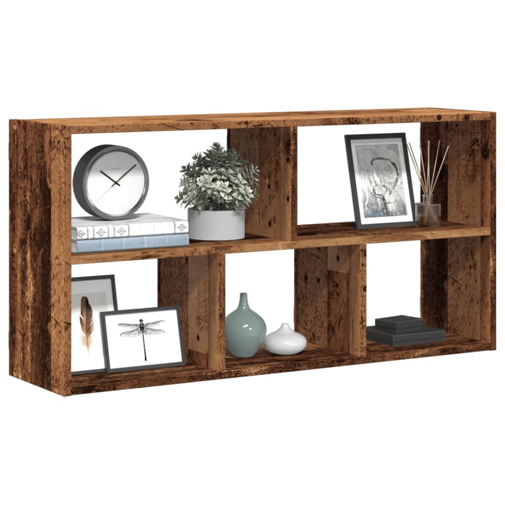vidaXL Wall Shelf Old Wood 100x25x50 cm Engineered Wood