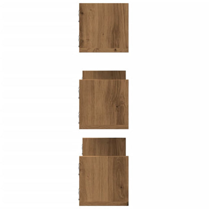 vidaXL Wall Shelves 3 pcs Artisian Oak 58x18x18 cm Engineered Wood