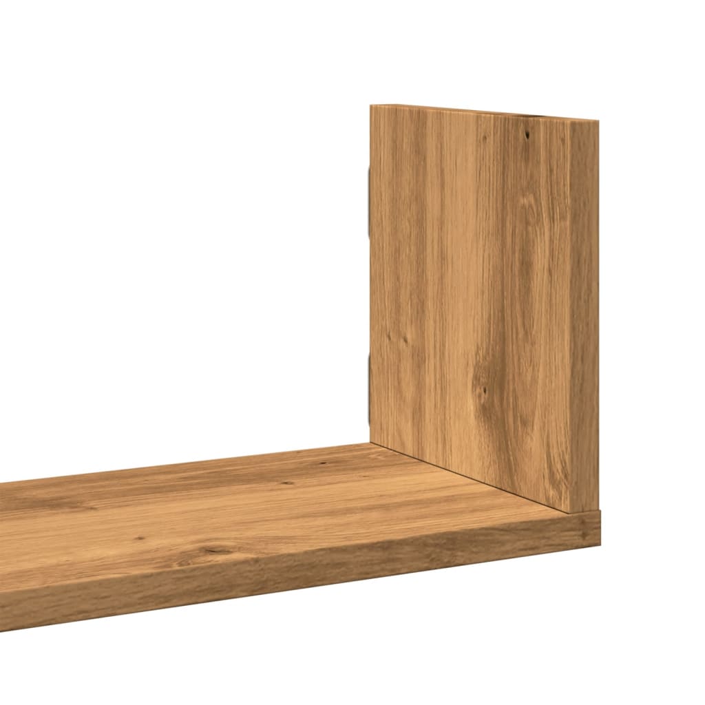 vidaXL Wall Shelves 3 pcs Artisian Oak 58x18x18 cm Engineered Wood