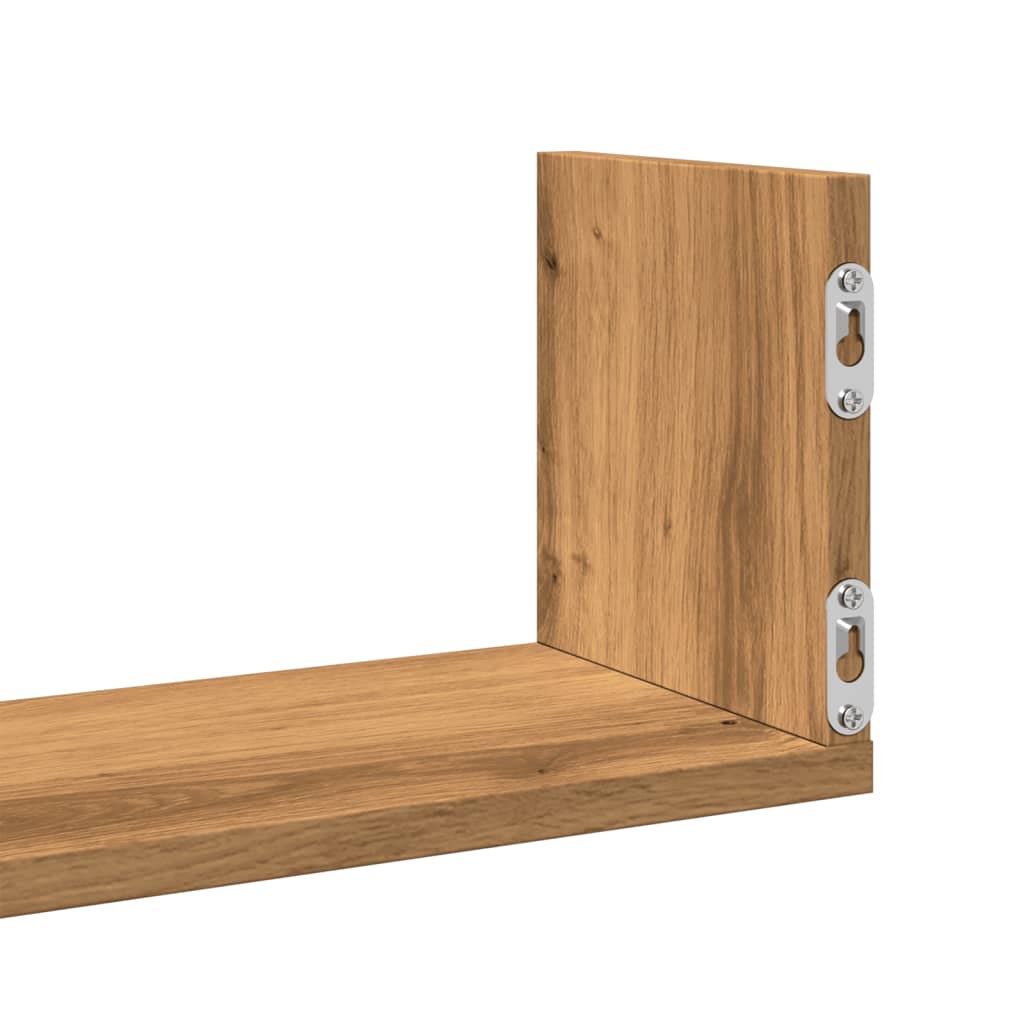 vidaXL Wall Shelves 3 pcs Artisian Oak 58x18x18 cm Engineered Wood