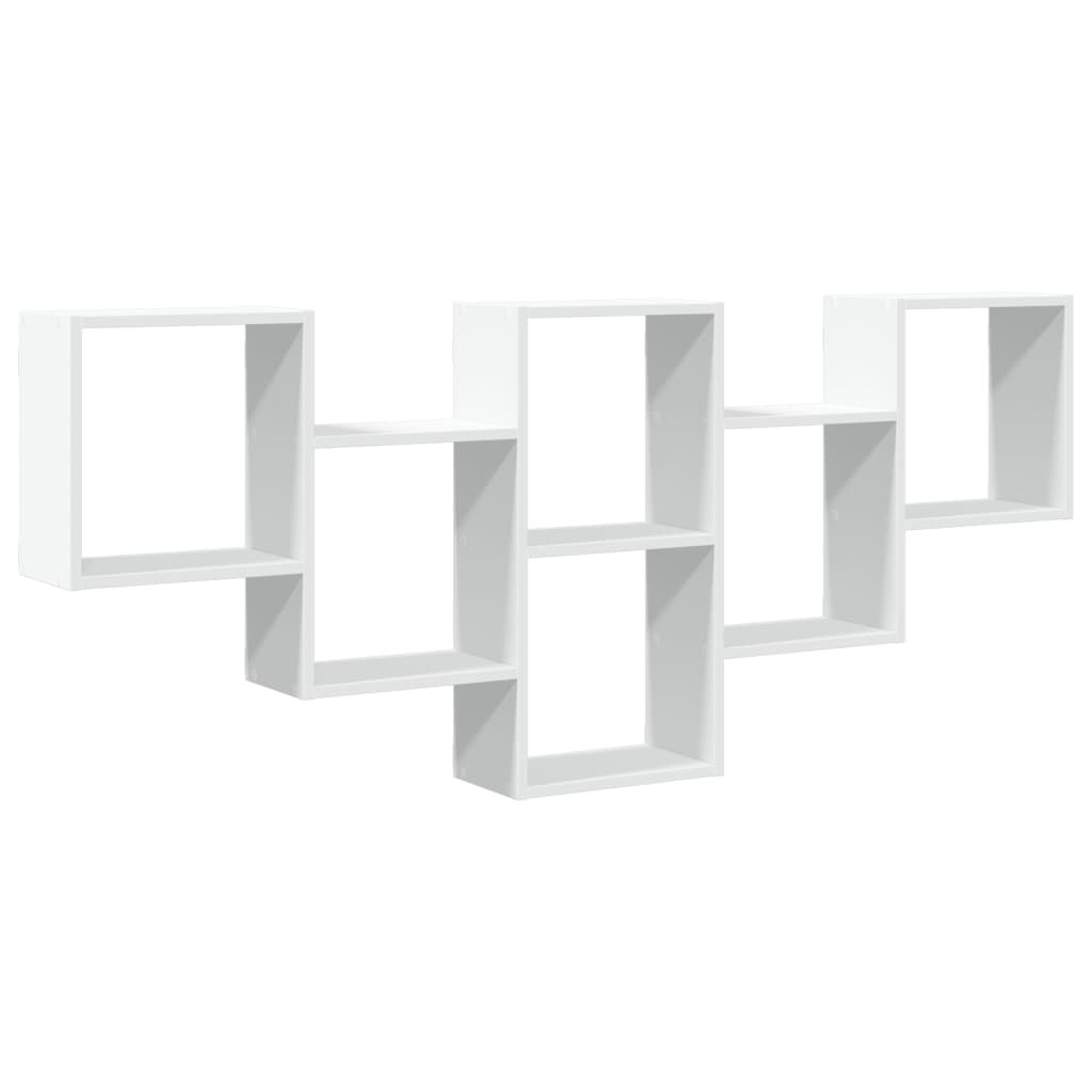 vidaXL Wall Shelf White 159x18x66 cm Engineered Wood
