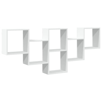 vidaXL Wall Shelf White 159x18x66 cm Engineered Wood