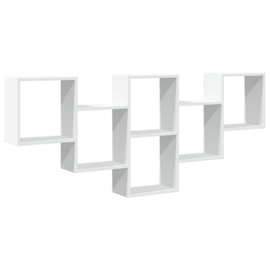 vidaXL Wall Shelf White 159x18x66 cm Engineered Wood