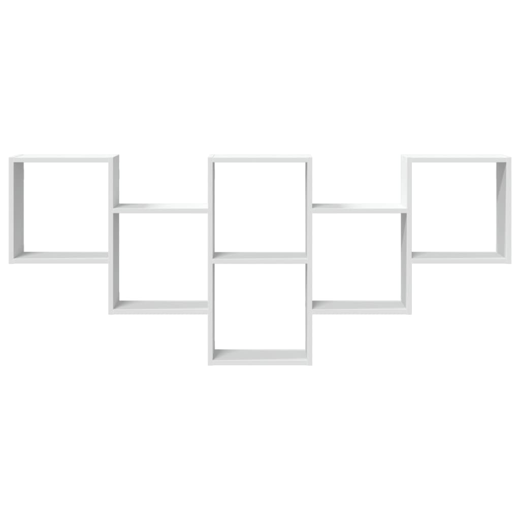 vidaXL Wall Shelf White 159x18x66 cm Engineered Wood