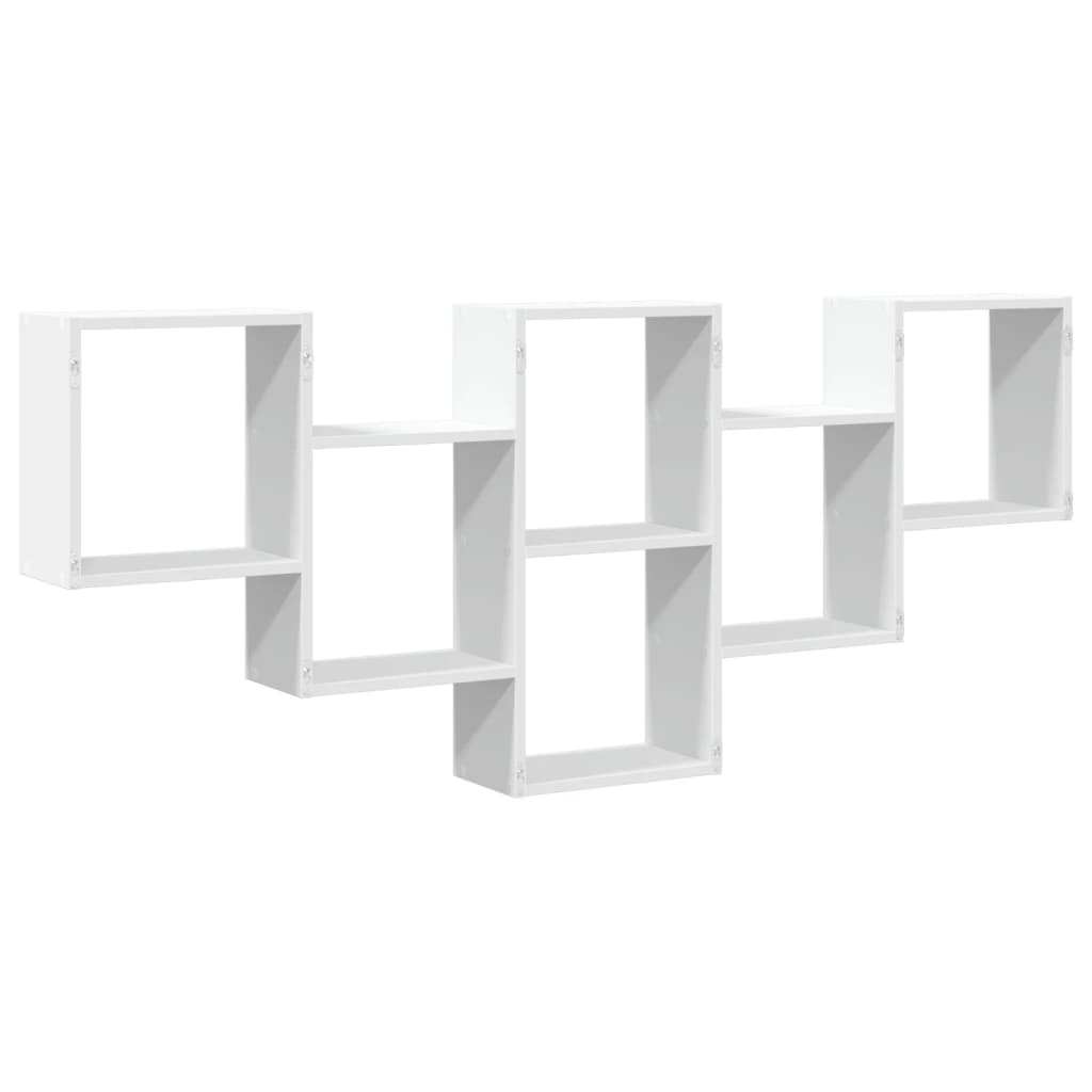 vidaXL Wall Shelf White 159x18x66 cm Engineered Wood