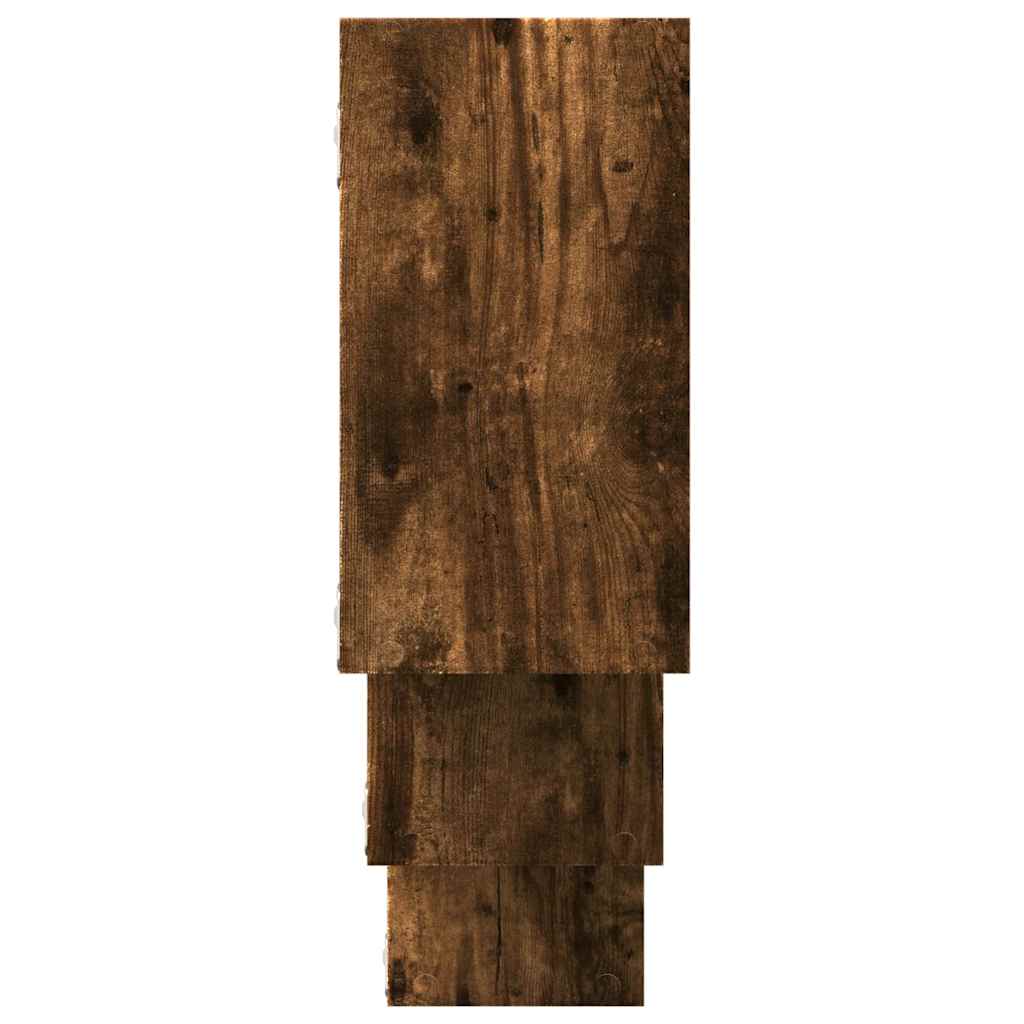 vidaXL Wall Shelf Smoked Oak 159x18x66 cm Engineered Wood