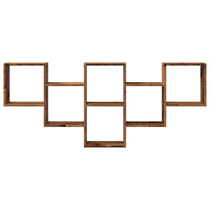 vidaXL Wall Shelf Old Wood 159x18x66 cm Engineered Wood